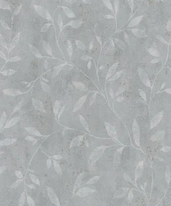 Vliestapete Blätter Floral Metallic grau gold 32634