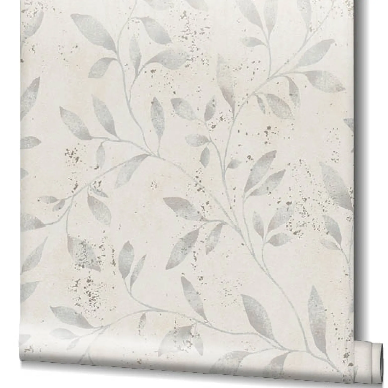 Vliestapete Blätter Floral Metallic greige gold 32633
