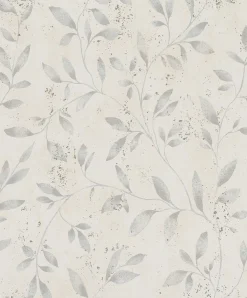 Vliestapete Blätter Floral Metallic greige gold 32633
