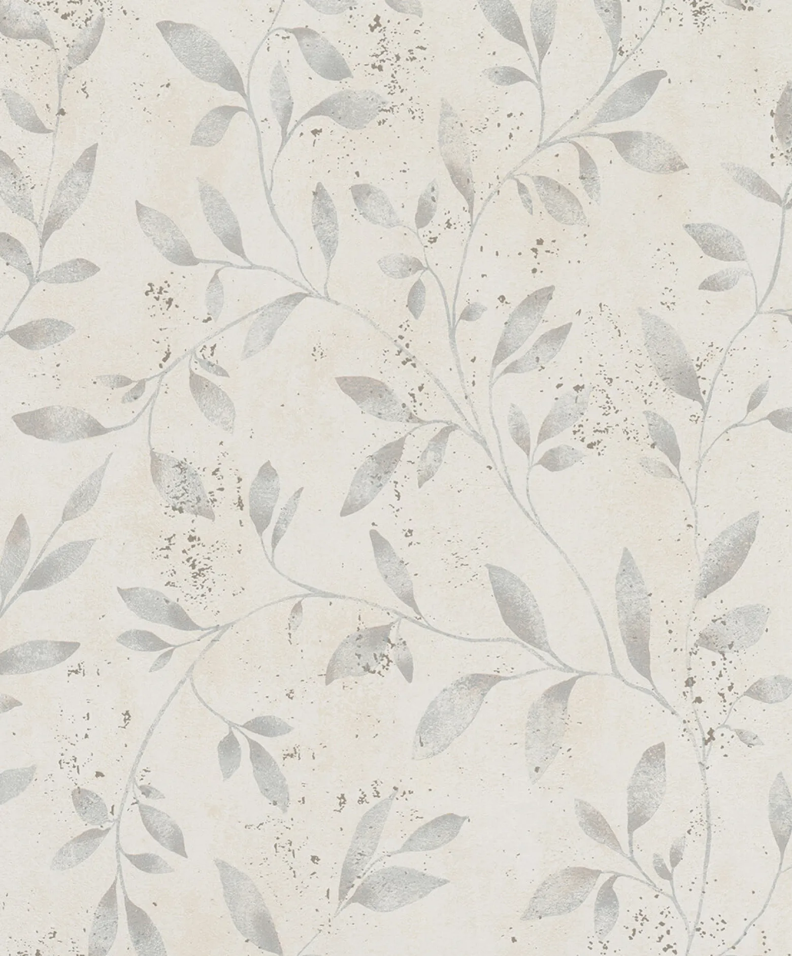 Vliestapete Blätter Floral Metallic greige gold 32633
