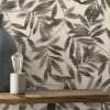 Vliestapete Blätter Floral Rasch schwarz weiß 406320