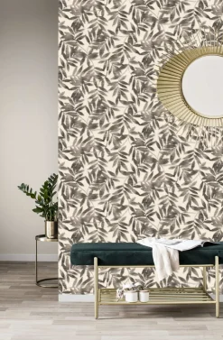 Vliestapete Blätter Floral Rasch schwarz weiß 406320