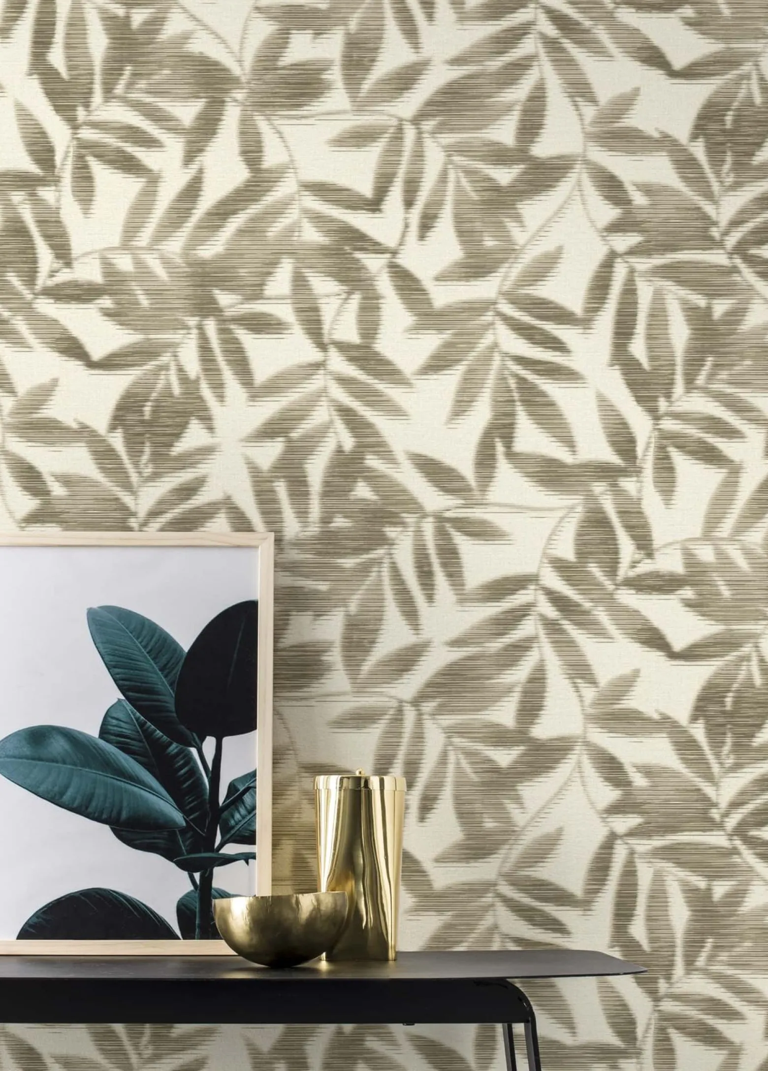 Vliestapete Blätter Floral Rasch grün weiß 406313