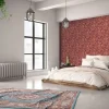 Vliestapete Blätter Floral rot-orange Imagine 31734