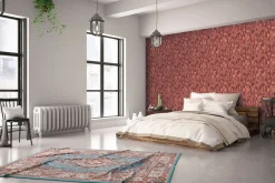 Vliestapete Blätter Floral rot-orange Imagine 31734