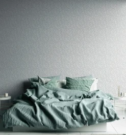 Vliestapete Blätter Floral Skandi Weiß Blau 39111-1