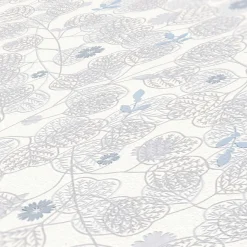 Vliestapete Blätter Floral Skandi Weiß Blau 39111-1