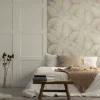Vliestapete Blätter Floral Struktur Beige Creme 34510