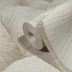Vliestapete Blätter Floral Struktur Beige Creme 34510