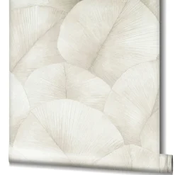 Vliestapete Blätter Floral Struktur Beige Creme 34510