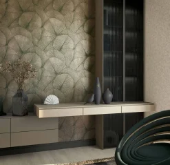 Vliestapete Blätter Floral Struktur Gold Metallic 34513