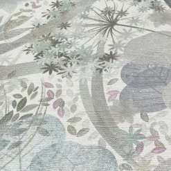 Vliestapete Blätter Floral Weiß Grün Blau 10506-24