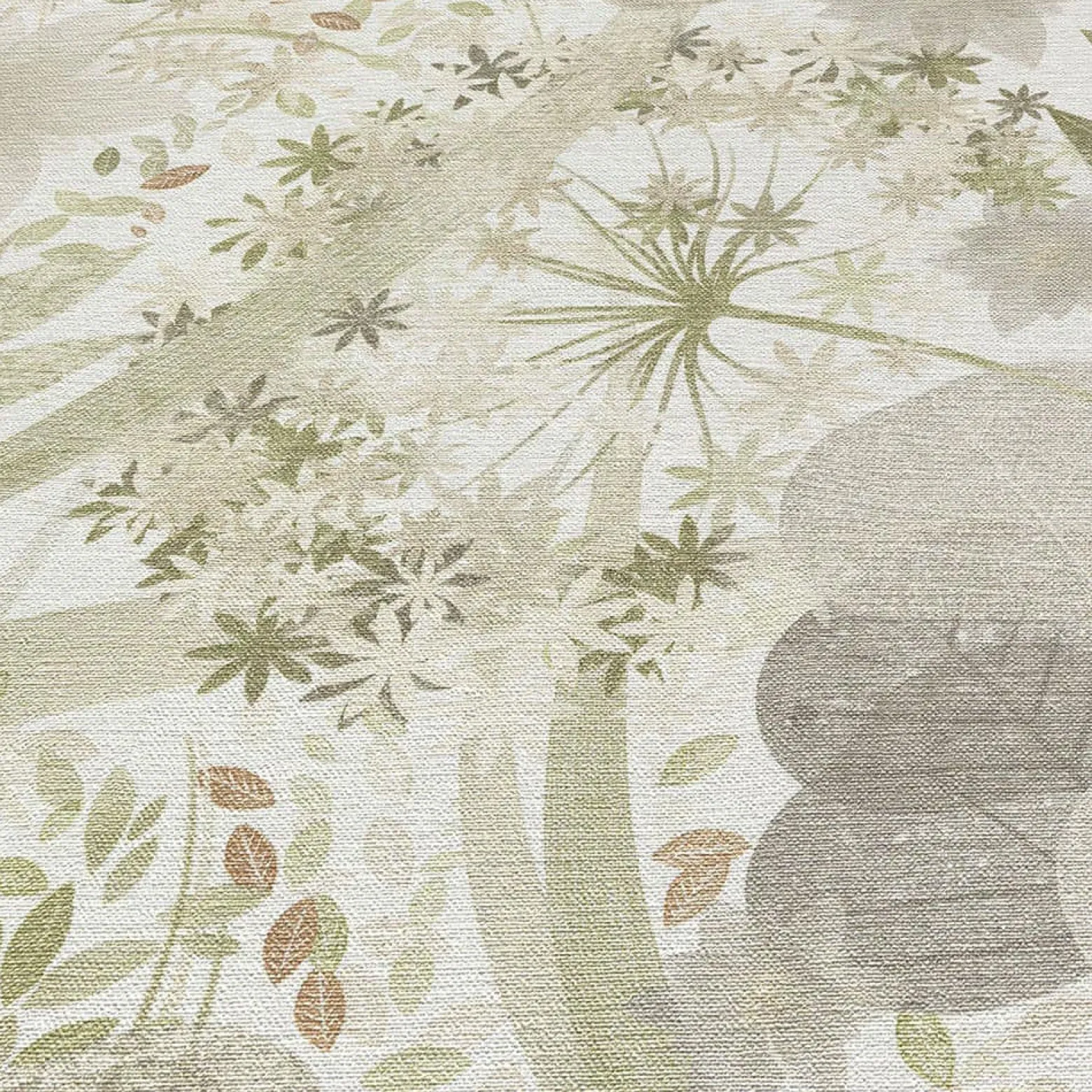 Vliestapete Blätter Floral Weiß Grün Braun 10506-35