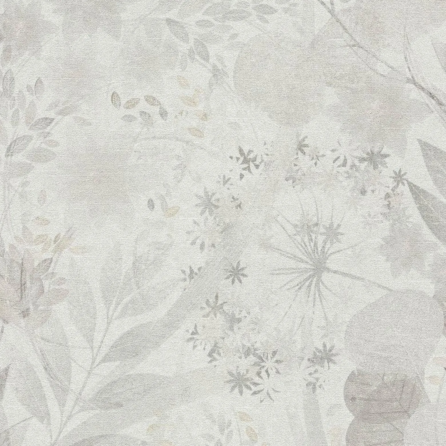 Vliestapete Blätter Floral Weiß Grau Beige 10506-31