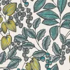 Vliestapete Blätter Früchte beige grün 37755-1