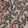 Vliestapete Blätter Früchte beige grau rot 37754-3