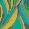 Vliestapete Blätter Grafisch Grün Kupfer Metallic 78655-1