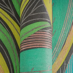 Vliestapete Blätter Grafisch Grün Kupfer Metallic 78655-1