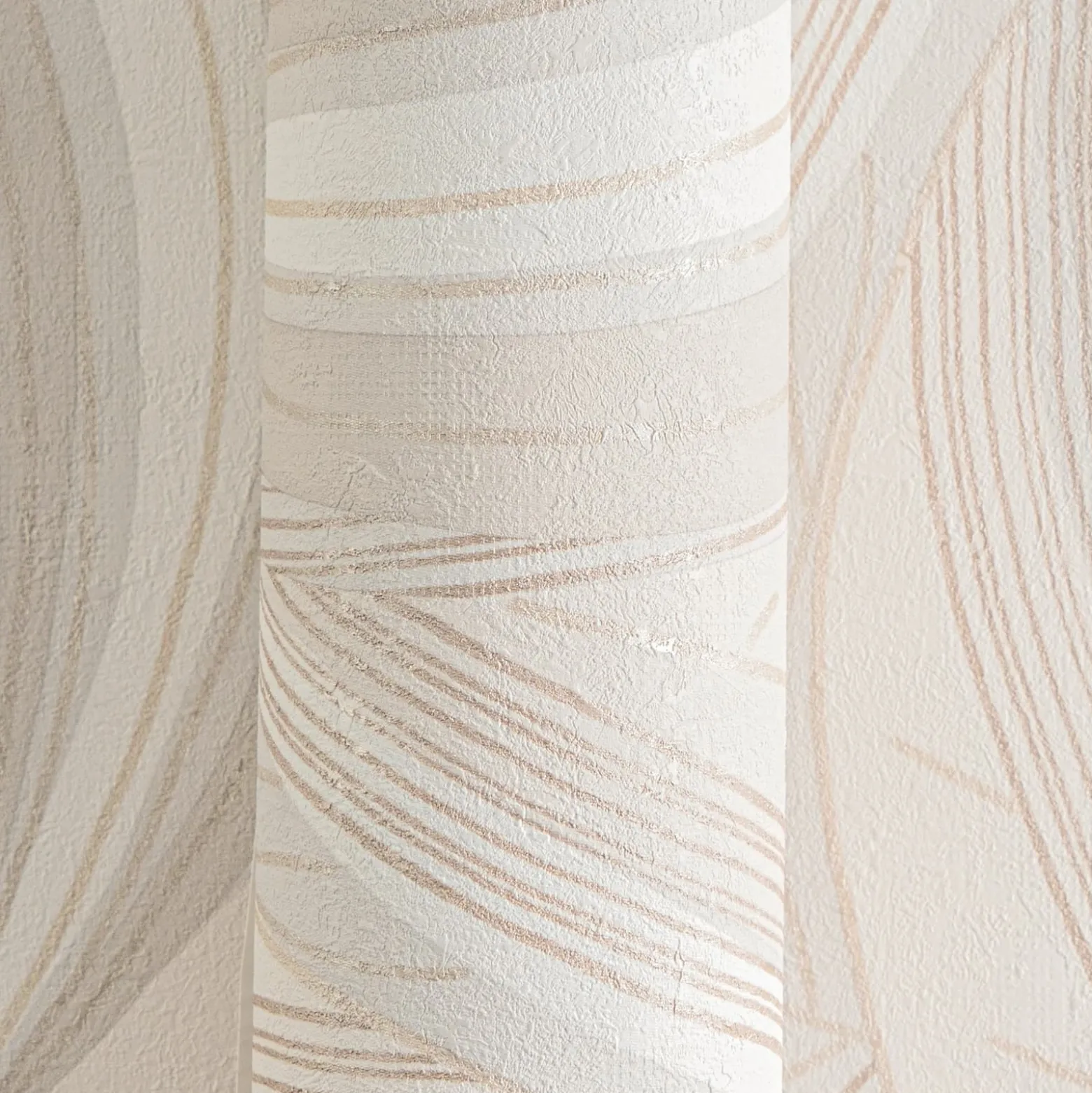 Vliestapete Blätter Grafisch Creme Beige Metallic 78655-4