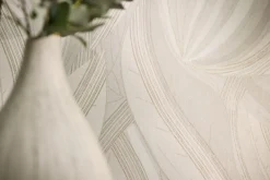 Vliestapete Blätter Grafisch Creme Beige Metallic 78655-4