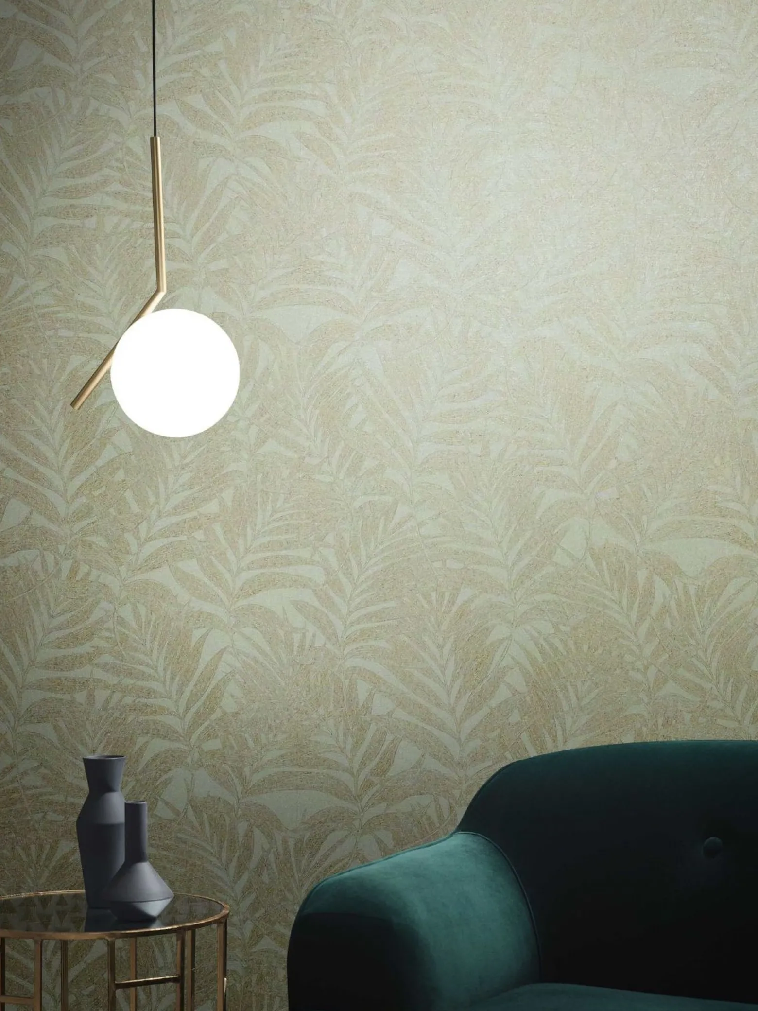 Vliestapete 34003 Blätter Grün Beige Marburg