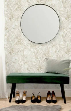 Vliestapete Blätter Illustration Creme Gold A51402