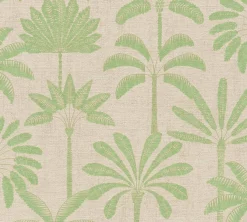 Vliestapete Blätter Palmen Beige Grün 79163-2