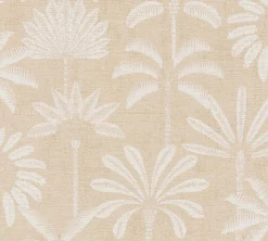 Vliestapete Blätter Palmen Beige Creme Metallic 79163-1