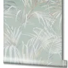 Vliestapete Blätter Palme Struktur Beige Grün 82414