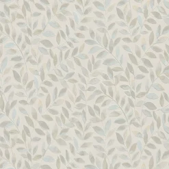 Vliestapete Blätter Ranken Creme Blau Grün 10462-02