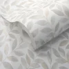 Vliestapete Blätter Ranken Weiß Beige Grau 10462-10