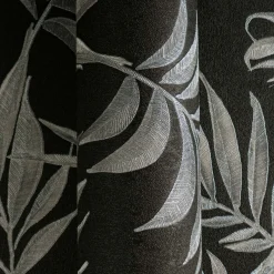Vliestapete Blätter Schwarz Silber Metallic 79108-7