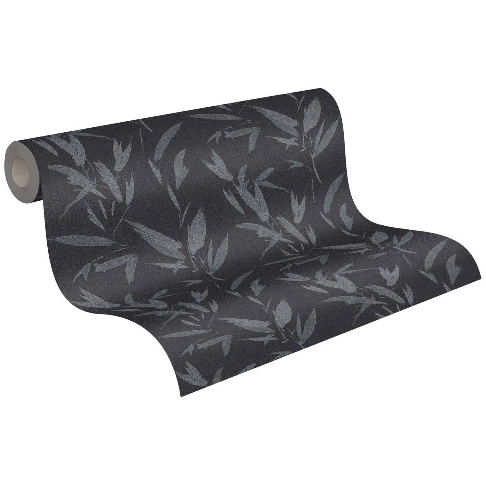 Vliestapete Blätter schwarz silber 37549-2 | 375492