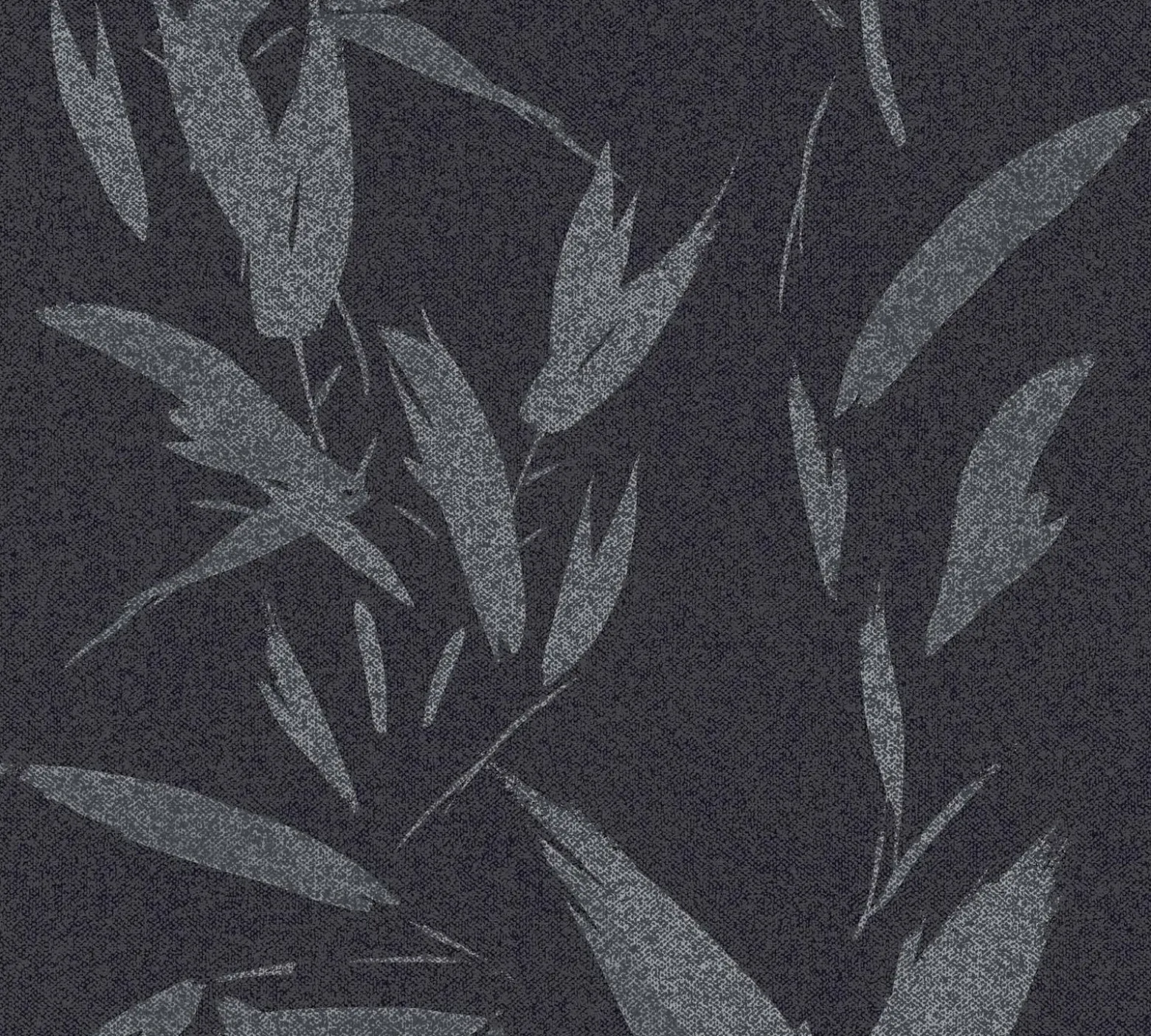 Vliestapete Blätter schwarz silber 37549-2 | 375492