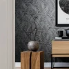 Vliestapete 34008 Blätter Schwarz Silber Marburg