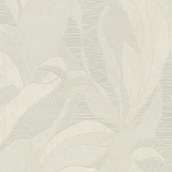 Vliestapete Blätter Struktur Creme Beige Metallic 10530-02