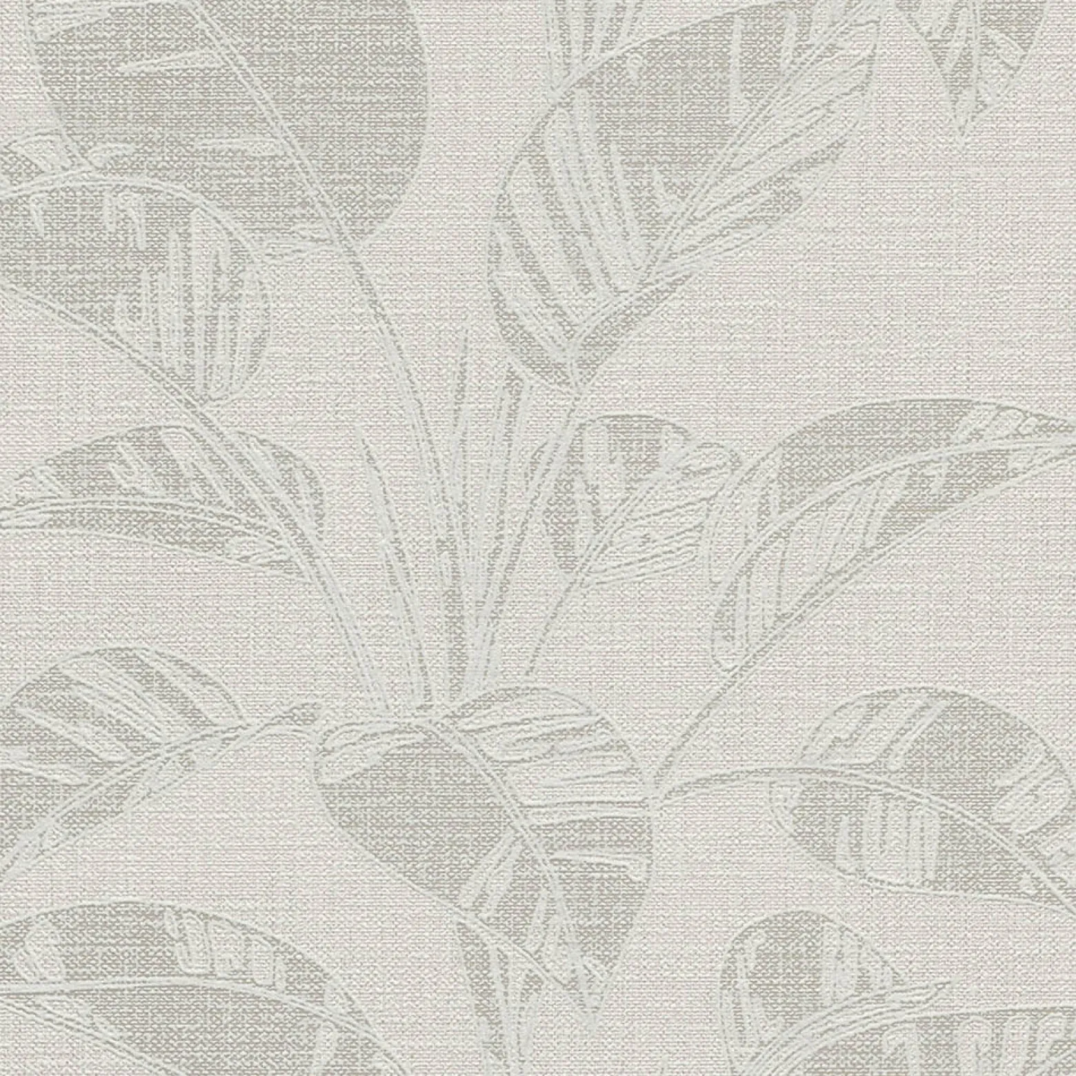 Vliestapete Blätter Struktur Beige Grau 10459-02