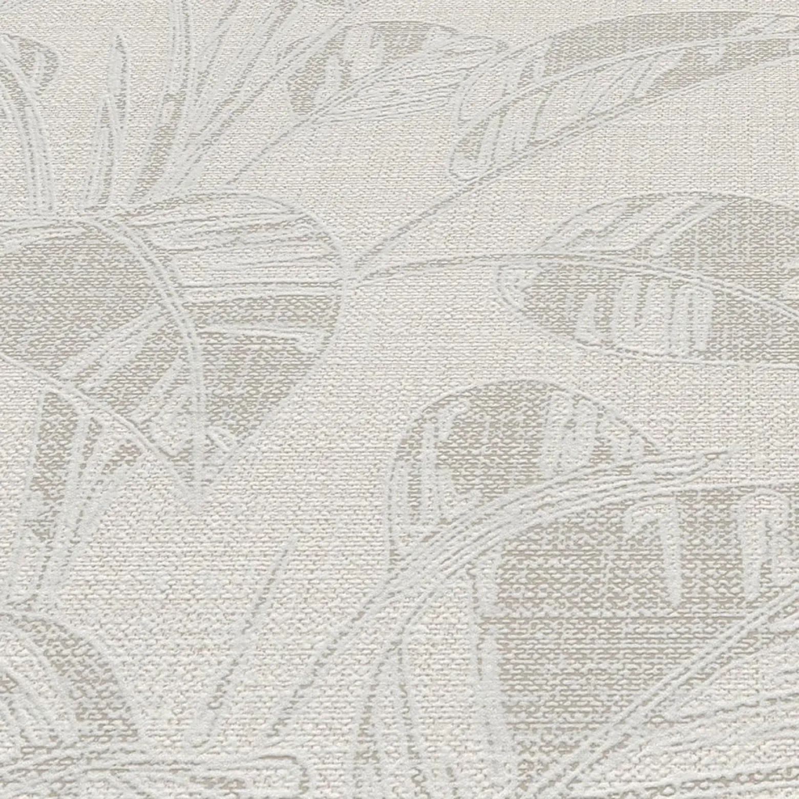 Vliestapete Blätter Struktur Beige Grau 10459-02