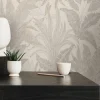 Vliestapete Blätter Tropen Beige Gold Metallic 39654-5