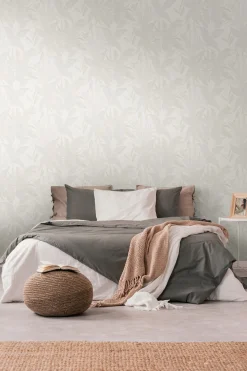Vliestapete Blätter Tropen Creme Gold Metallic 39654-2