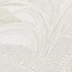 Vliestapete Blätter Tropen Creme Gold Metallic 39654-2