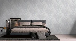 Vliestapete Blätter Tropen Grau Gold Metallic 39654-1