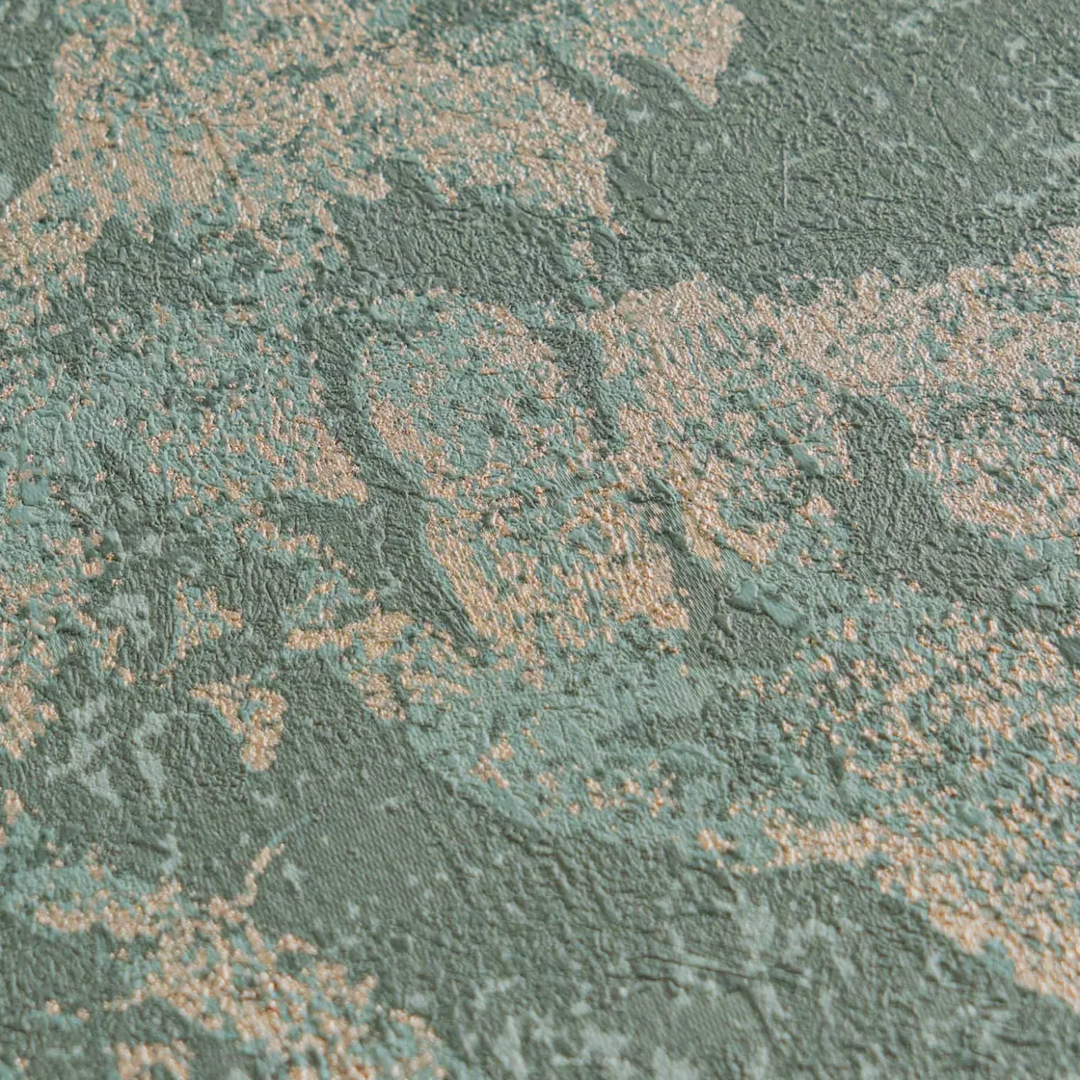 Vliestapete Blätter Tropen Grün Blau Gold Metallic 78203-5