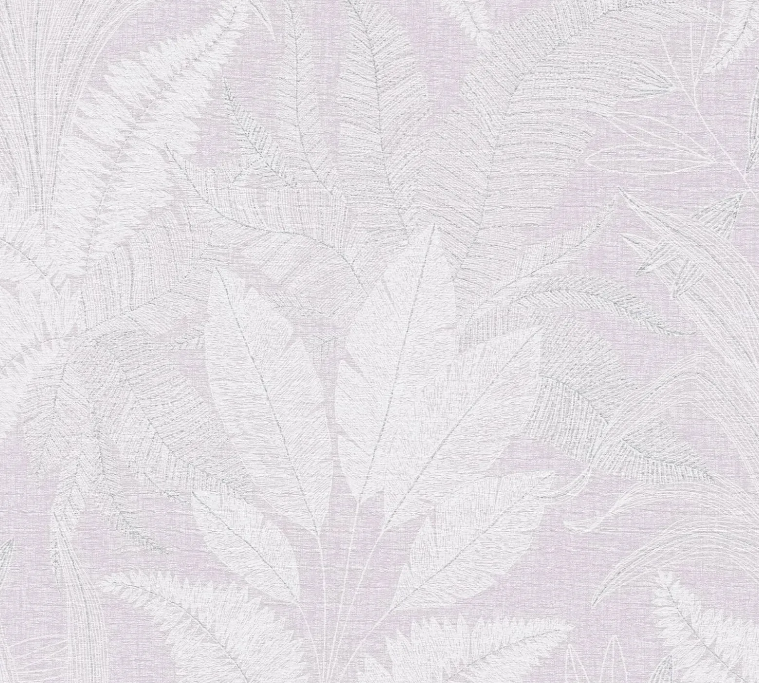 Vliestapete Blätter Tropen Lila Silber Metallic 39654-4