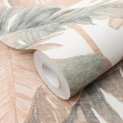 Vliestapete Blätter Tropisch Creme Braun Grün 10558-11