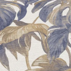 Vliestapete Blätter Tropisch Creme Braun Blau 10558-44