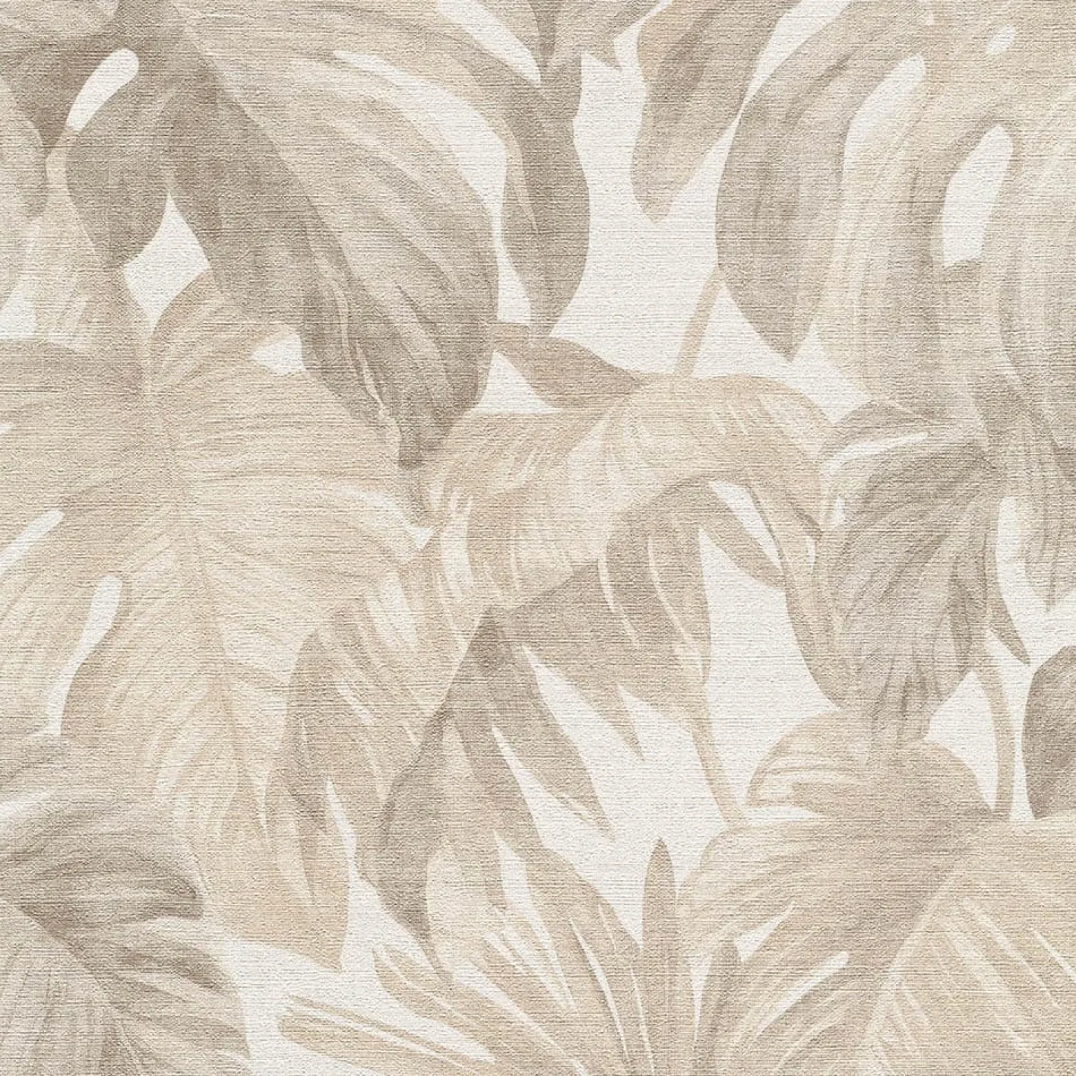 Vliestapete Blätter Tropisch Creme Beige Taupe 10558-02