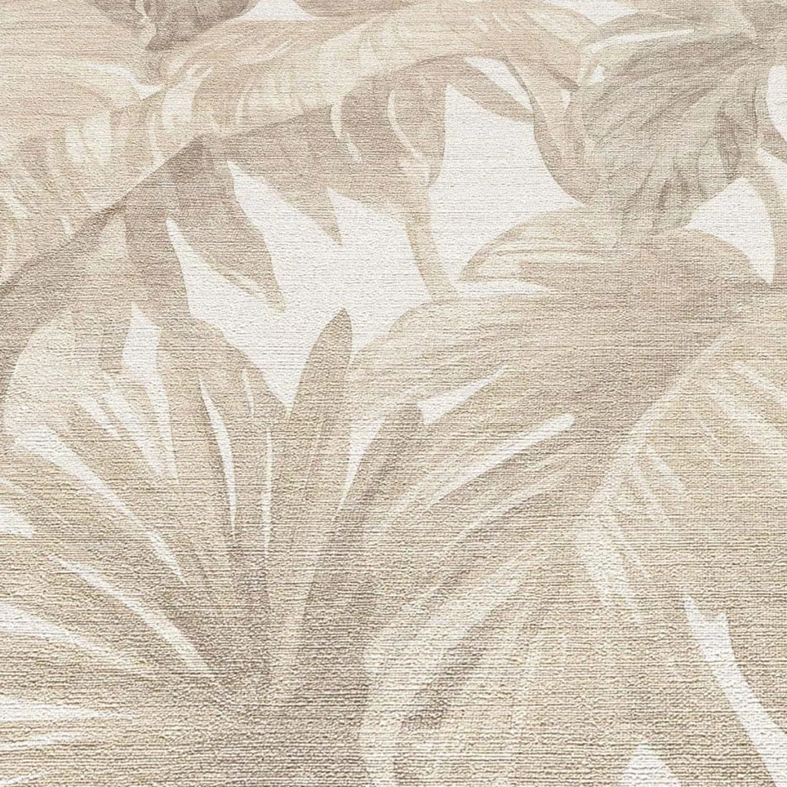 Vliestapete Blätter Tropisch Creme Beige Taupe 10558-02