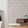 Vliestapete Blätter Tropisch Weiß Perlmutt Metallic 39038-3