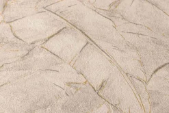 Vliestapete Blätter Tropisch taupe gold Glanz 36927-5